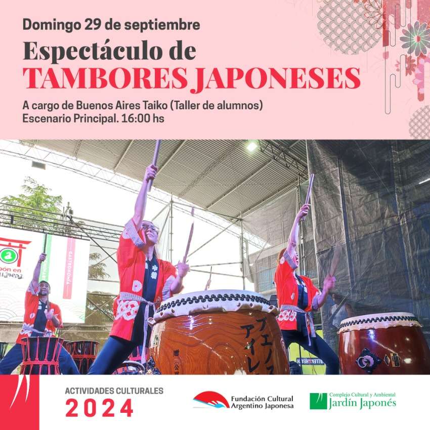 Espectáculo de Tambores Japoneses | Domingo 29 de septiembre, 16 hs