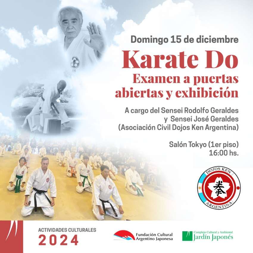 Karate Do. Examen a puertas abiertas y exhibición | Domingo 15 de diciembre, 16 hs