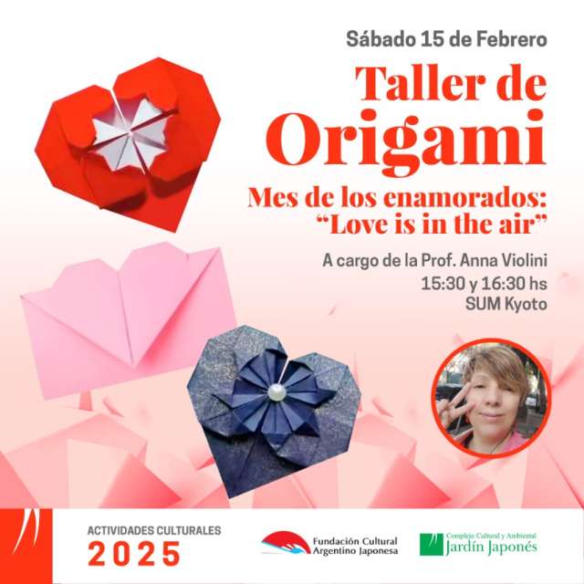 Taller de Origami. Mes de los enamorados: “Love is in the air” | 27 de Enero 2025