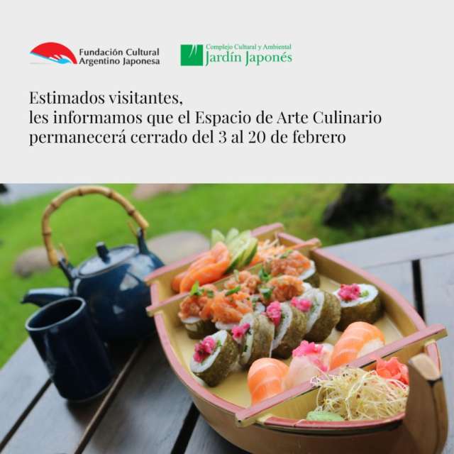 Espacio de Arte Culinario cerrado del 3 al 20 de febrero | 03 de Febrero 2025