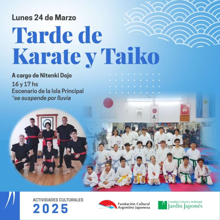 Tarde de Karate y Taiko | Lunes 24 de Marzo, 16 y 17 hs