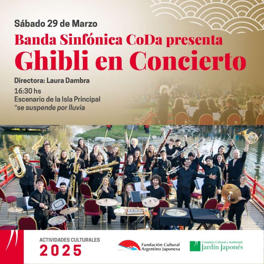 Banda Sinfónica CoDa presenta Ghibli en Concierto | Sábado 29 de Marzo, 16:30 hs