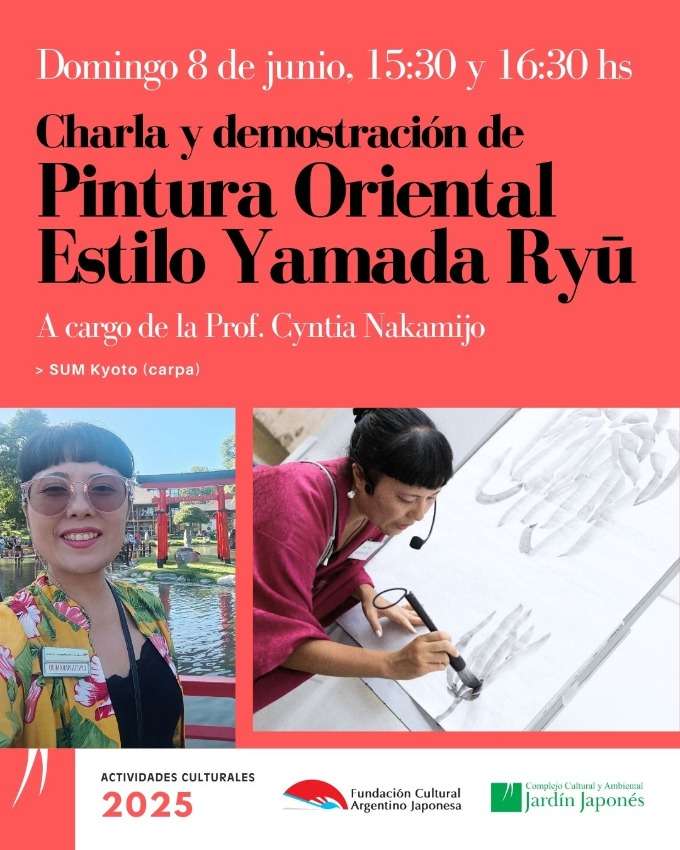 Charla y demostración de Pintura Oriental Estilo Yamada Ryu | Domingo 8 de junio, 15:30 y 16:30 hs