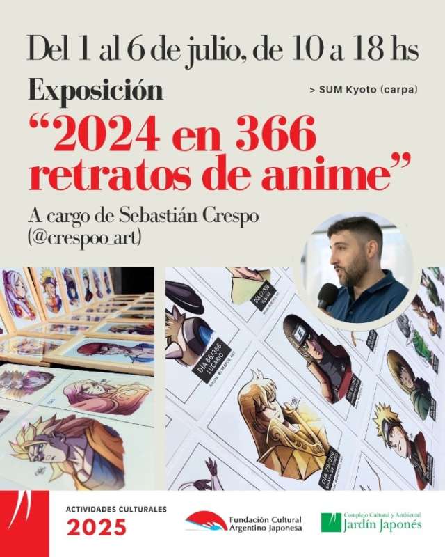 Exposición “2024 en 366 retratos de anime” | 24 de Junio 2025