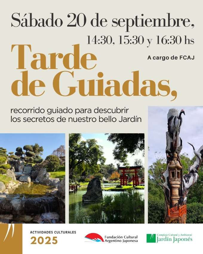 Tarde de Guiadas | Sábado 20 de septiembre, 14:30, 15:30 y 16:30 hs