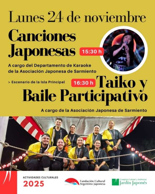 Canciones Japonesas, Taiko y Baile Participativo | 25 de Octubre 2025