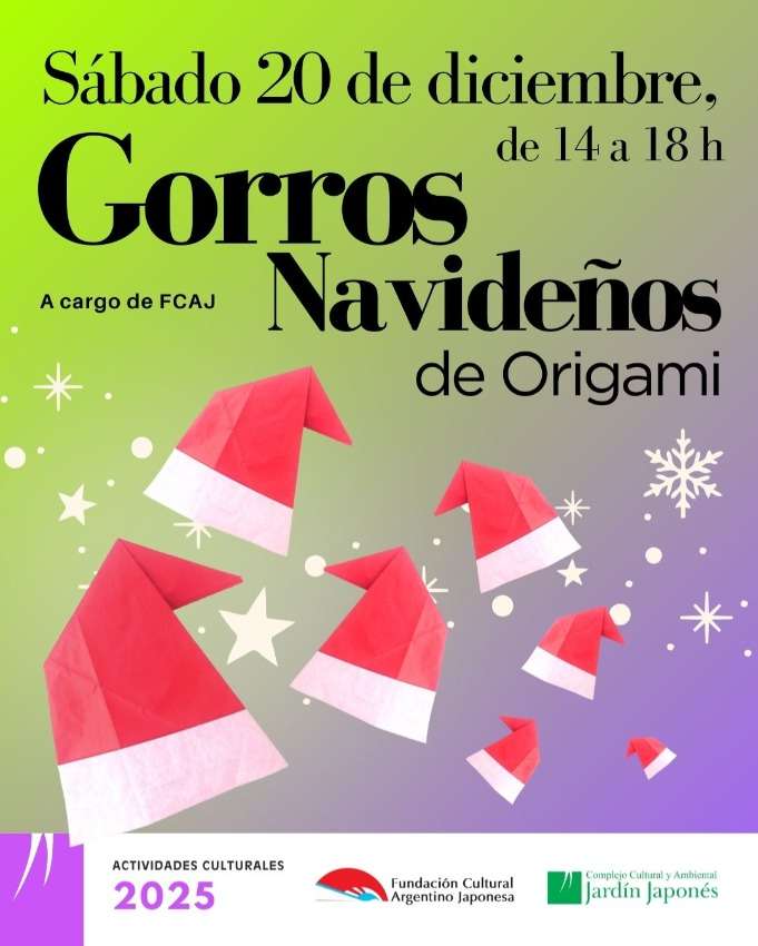 Gorros Navideños de Origami | Sábado 20 de diciembre, de 14 a 18 h